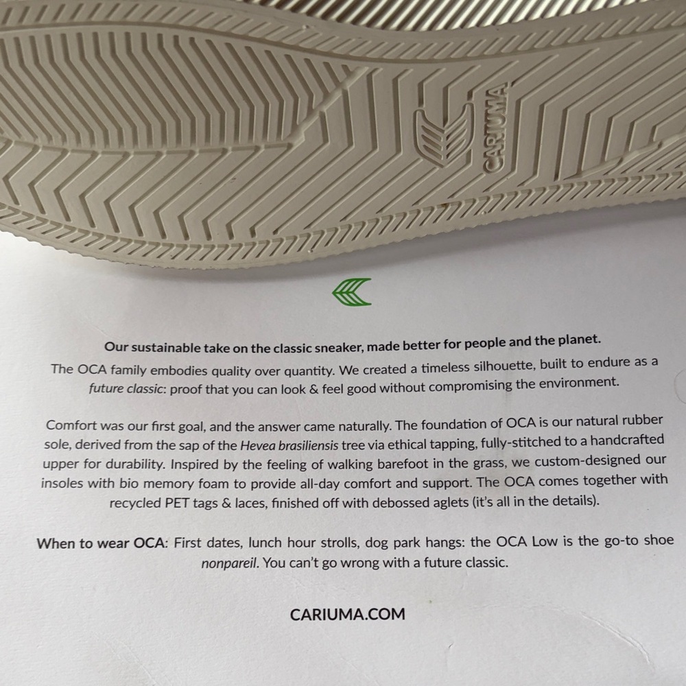 Women’s 7.5 Cariuma White Sneakers, NWT - Picture 7 of 16